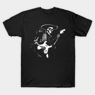skeleton with hat playing the guitar T-Shirt